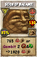 Wizard101 Balance spell card: Scion of Balance, Spell ID 10696
