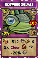 Wizard101 Storm spell card: Glowbug Squall, Spell ID 10697
