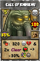 Wizard101 Death spell card: Call of Khrulhu, Spell ID 10725