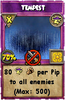 Wizard101 Storm spell card: Tempest, Spell ID 10726