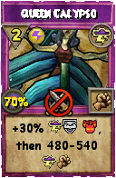Wizard101 Storm spell card: Queen Calypso, Spell ID 10731