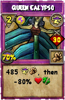 Wizard101 Storm spell card: Queen Calypso, Spell ID 10732