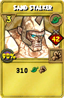 Wizard101 Life spell card: Sand Stalker, Spell ID 10740