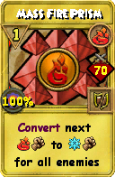 Wizard101 Fire spell card: Mass Fire Prism, Spell ID 10742