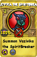 Wizard101 Myth spell card: Vazivika the SpiritBreaker, Spell ID 10757