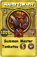 Wizard101 Myth spell card: Master Tonkatsu, Spell ID 10763