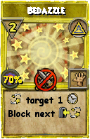 Wizard101 Myth spell card: Bedazzle, Spell ID 10772