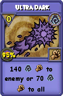 Wizard101 Shadow spell card: Ultra Dark, Spell ID 10778