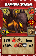 Wizard101 Fire spell card: Naphtha Scarab, Spell ID 10780