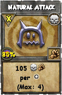 Wizard101 Death spell card: Natural Attack, Spell ID 10787