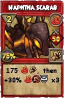 Wizard101 Fire spell card: Naphtha Scarab, Spell ID 10815