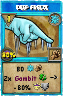 Wizard101 Ice spell card: Deep Freeze, Spell ID 10816