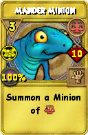 Wizard101 Balance spell card: Mander Minion, Spell ID 10831
