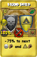 Wizard101 Life spell card: Legend Shield, Spell ID 10832