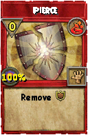 Wizard101 Fire spell card: Pierce, Spell ID 10836