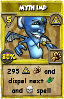 Wizard101 Myth spell card: Myth Imp, Spell ID 10851
