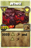 Wizard101 Star spell card: Orthrus, Spell ID 10880
