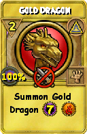 Wizard101 Myth spell card: Gold Dragon, Spell ID 10883