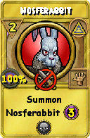 Wizard101 Myth spell card: Nosferabbit, Spell ID 10885