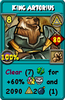 Wizard101 Myth spell card: King Artorius, Spell ID 10894