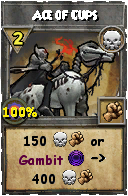 Wizard101 Death spell card: Ace of Cups, Spell ID 10906