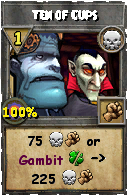 Wizard101 Death spell card: Ten of Cups, Spell ID 10908