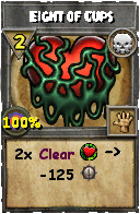 Wizard101 Death spell card: Eight of Cups, Spell ID 10909