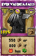 Wizard101 Storm spell card: Even Valencia Falls, Spell ID 10924