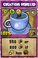 Wizard101 Storm spell card: Creations Rebelled, Spell ID 10925