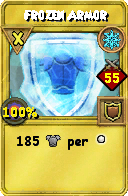 Wizard101 Ice spell card: Frozen Armor, Spell ID 10927