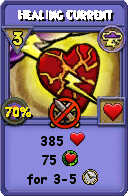 Wizard101 Storm spell card: Healing Current, Spell ID 10943