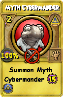 Wizard101 Myth spell card: Myth Cybermander, Spell ID 10949
