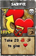 Wizard101 Death spell card: Sacrifice, Spell ID 10971