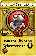 Wizard101 Myth spell card: Balance Cybermander, Spell ID 10982