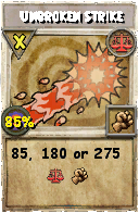 Wizard101 Balance spell card: Unbroken Strike, Spell ID 10984
