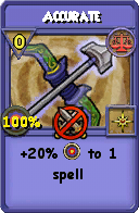 Wizard101 Balance spell card: Accurate, Spell ID 10011