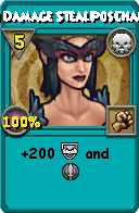 Wizard101 Death spell card: Death Damage StealPosCharm 5.2, Spell ID 10596
