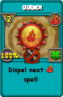 Wizard101 Fire spell card: Quench, Spell ID 10366