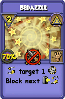 Wizard101 Myth spell card: Bedazzle, Spell ID 10778