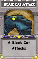 Wizard101 School 16 spell card: Black Cat Attack, Spell ID 10979
