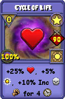 Wizard101 Star spell card: Cycle of Life, Spell ID 10233