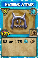 Wizard101 Ice spell card: Natural Attack, Spell ID 10599