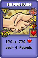 Wizard101 Balance spell card: Helping Hands, Spell ID 10384