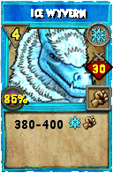 Wizard101 Ice spell card: Ice Wyvern, Spell ID 10224