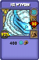Wizard101 Ice spell card: Ice Wyvern, Spell ID 10226
