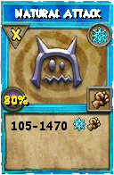 Wizard101 Ice spell card: Natural Attack, Spell ID 10805