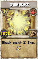 Wizard101 Balance spell card: Stun Block, Spell ID 10879