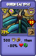 Wizard101 Storm spell card: Queen Calypso, Spell ID 10270