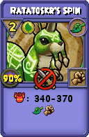 Wizard101 Life spell card: Ratatoskr's Spin, Spell ID 10463