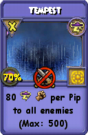 Wizard101 Storm spell card: Tempest, Spell ID 10737